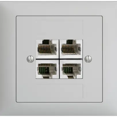 Presa INS 4×RJ45/s 4P sep.grc EDIZIOdue ITplus 