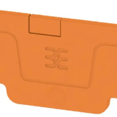 Piastra terminale Weidmüller serie A AEP 4C 1.5 65.7×2.1mm, arancione 
