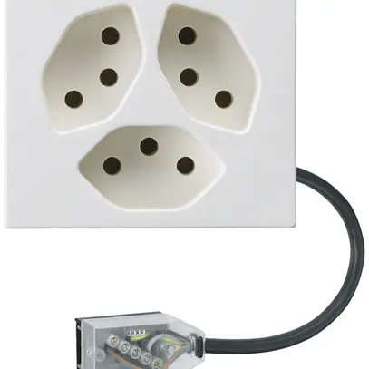 Presa INS FLF 3×tipo 13 L1 bianco per cavo piatto Technofil 