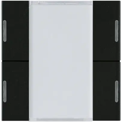 Faccia pulsante Hager basico KNX quadruplo LED nero 45×45mm 