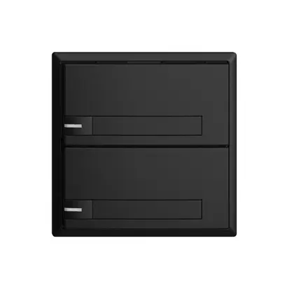 Poussoir univ. ENC 2×1t EDIZIOdue noir avec papier+LED 