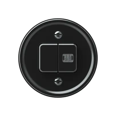 Interruttore a pulsante luminoso origin sch 1 (3+3) 1×LED 60×60mm nero 