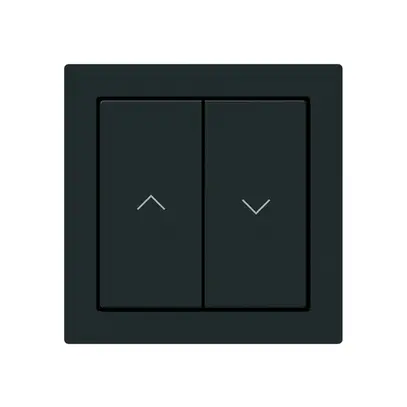 KNX-Storentaster Hager BA kallysto A 2-fach 60×60mm schwarz 