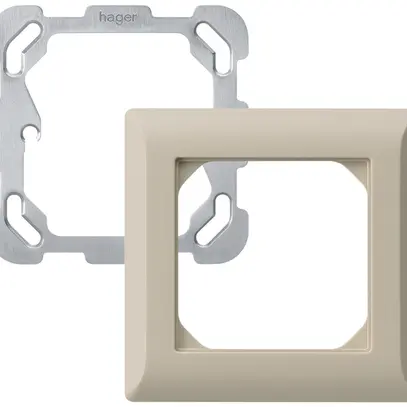 Intestazione INC Hager kallysto.line 1×1 92×92mm beige 