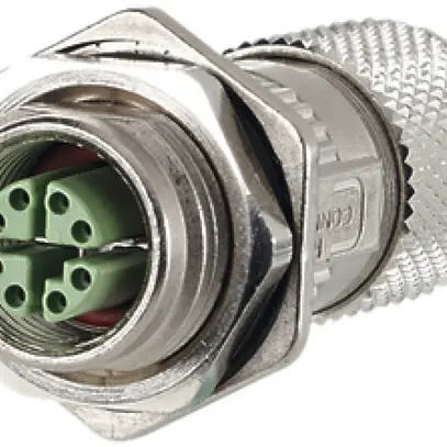Presa M12-X cat.6A schermato assembl.campo con brida IP67 