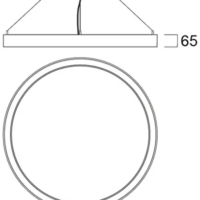 Luminaire suspendu LED Sylvania Nilo 53W 5700lm 830 DALI Ø800mm noir 
