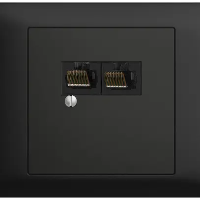 Boîte INC 2×RJ45/u 4P sép.no, EDIZIOdue R&M swissline 