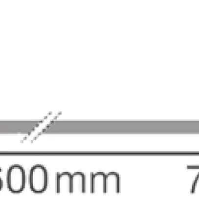 Rail portant LEDVANCE TruSys® FLEX END acier 8 pôles 600mm blanc 