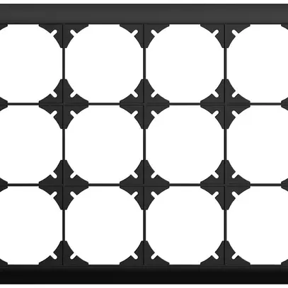 UP-Kopfzeile EDIZIOdue SNAPFIX® 3×4 horizontal 268×208mm schwarz 