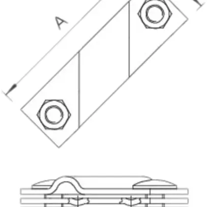 Collare di raccordo Bettermann per filo tondo 20mm A4 