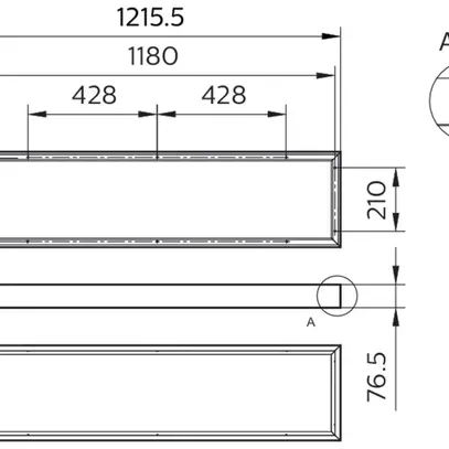 Cadre en saillie Philips RC132Z matière synthétique 1215×315.5×76.5mm blanc 