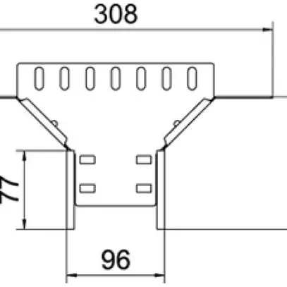 Sortie en T BET RAA 60×100mm acier galvanisé à chaud 