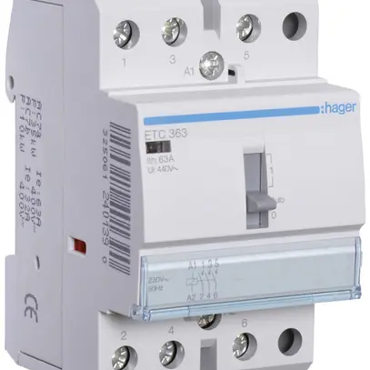 Contacteur AMD Hager 230VAC 3 fermeur 63A avec fonction jour/nuit 3UM 