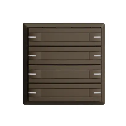 Poussoir ENC KNX 8× EDIZIOdue coffee RGB avec LED avec insert papier 