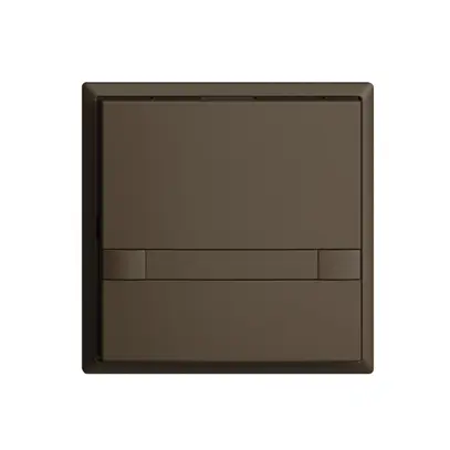 Poussoir ENC KNX 1× EDIZIOdue colore coffee RGB sans LED avec insert papier 