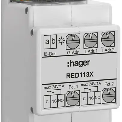 REG-Schaltrelais Hager 2-Draht, für Türsprechanlage, Audio-Bus, 2-fach 