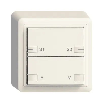 Poussoir AP ZEP 1c/2t moteur scène EDIZIOdue blanc 