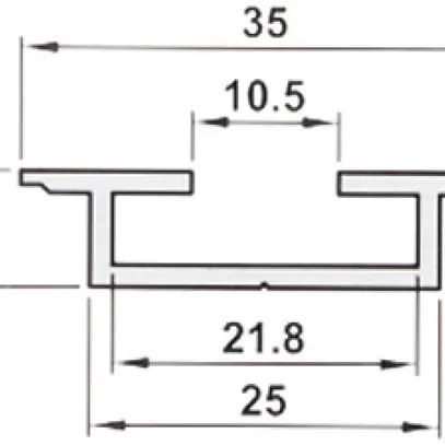 Rail pour appareil Almatec 35×8mm L=3m 