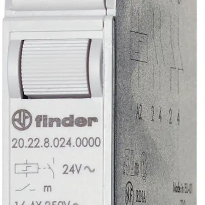Télérupteur AMD Finder 2 contacts 16A 4 séquences de commutation, 24VDC 