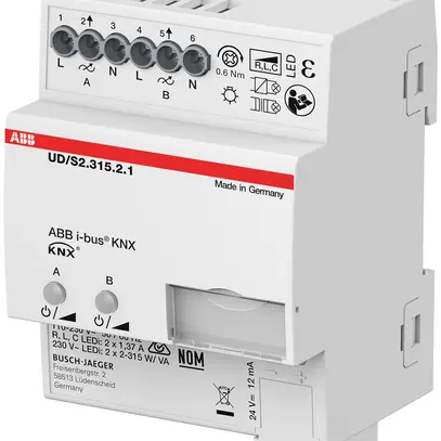 Actionneur variateur AMD ABB KNX UD/S 2.315.2.1, 2×315W 