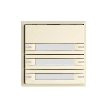 Poussoir KNX RGB EDIZIO.liv SNAPFIX® capteur temp.RGB-LED étiqu.6×com.1T cr 