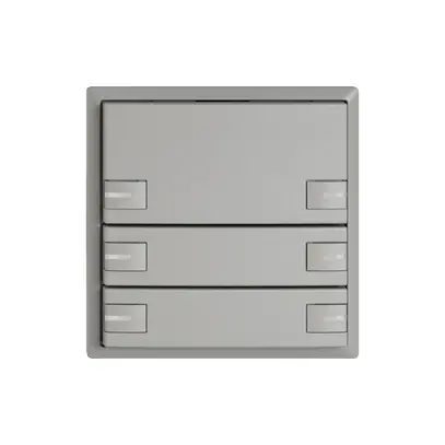 Poussoir KNX RGB EDIZIO.liv SNAPFIX® capteur temp.RGB-LED 6× comm.1T grc 