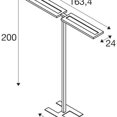 Lampadaire LED SLV WORKLIGHT PRO 150W 20000lm 840 PIR SEN VAR blanc 