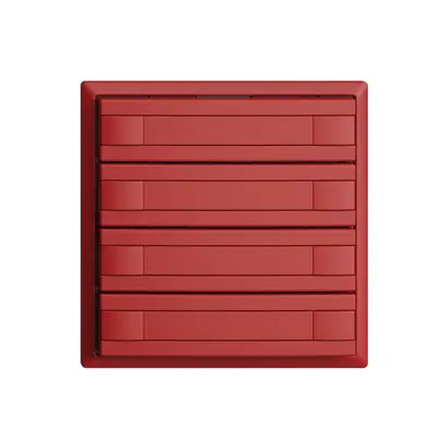 Poussoir ENC KNX 8× EDIZIOdue berry RGB sans LED avec insert papier 