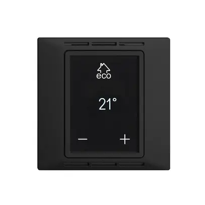 Termostato ambiente EDIZIOdue F nero, con display, riscald.pavim. 