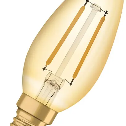 Lampada LED Vintage 1906 CLASSIC B 12 FIL GOLD 120lm E14 1.5W 230V 824 