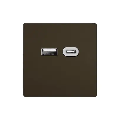Presa di ricarica USB EDIZIO.liv SNAPFIX® 230VAC 18W 1×USB A 1×USB C ma 