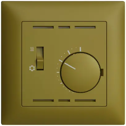 Kit di copertura ENC p.termostato EDIZIOdue, c.interruttore, 88×88mm, olive 