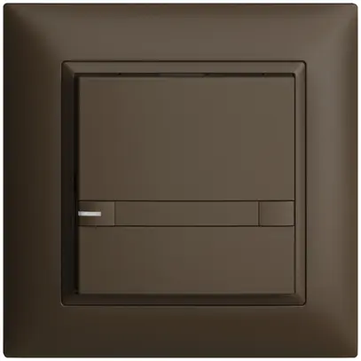 Pulsante INC KNX 1×EDIZIOdue colore coffee RGB con LED con inserto carta 