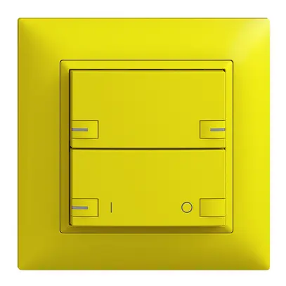 Kit frontal ENC EDIZIOdue zepAIR ON/OFF 1C sans marquage avec LED lemon 