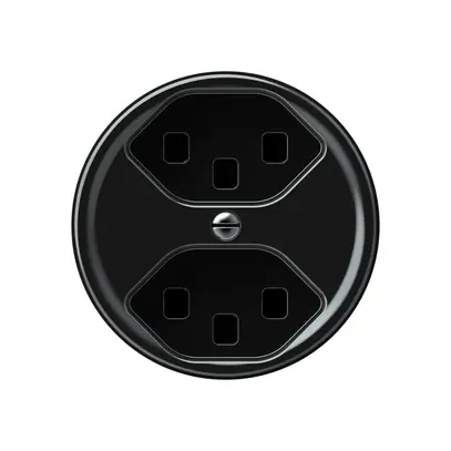 Presa origin 2×tipo 23 16A 230V 60×60mm nero 