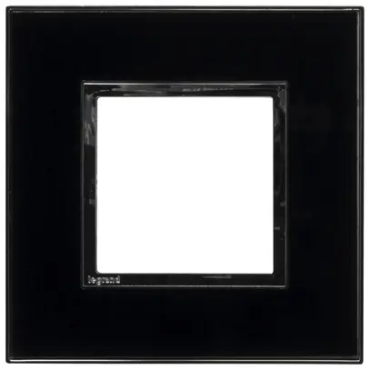 Cadre de recouvrement ATO 1×1 module verre noir 