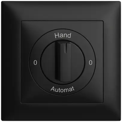 Kit front. 0-Hand-0-Automat EDIZIOdue noir 88×88mm pour interr.rot 