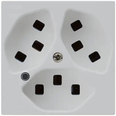 Prise Hager kallysto 3×T23 illuminé A gris clair 