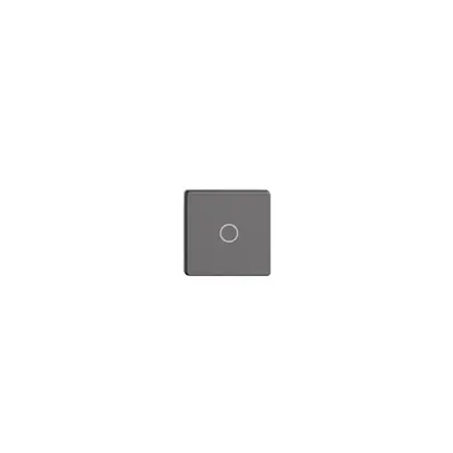 Poussoir 1/4 ENC Edue Wiser symbole O (hors) gris foncé 