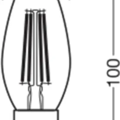 Lampe LED LEDVANCE CLASSIC B E14 3.4W 470lm 827 B10.5 clair Ø35×100mm 