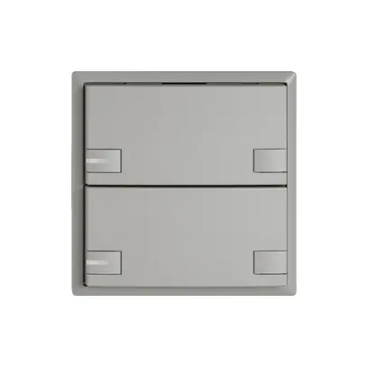 Poussoir KNX RGB EDIZIO.liv SNAPFIX® capteur temp.RGB-LED 2× comm.2T grc 