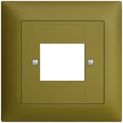 Kit frontale EDIZIOdue olive 88×88mm 4×RJ45 