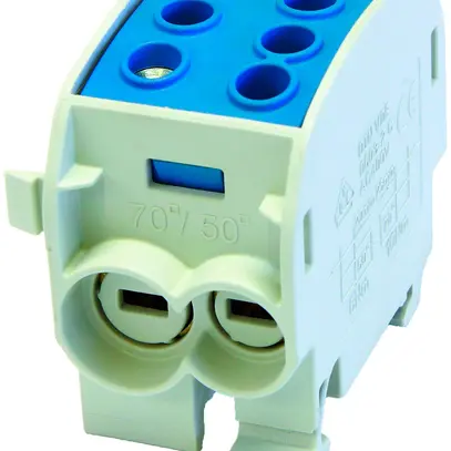 Verteilerblock Typ C 2×70/2×50mm² 160A Alu-CU blau 