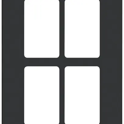 Placca di montaggio Hager FLF 3/5 2×2 alluminio anodizzato ne 