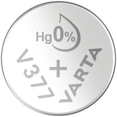 Pila bottone ossido argento VARTA V377, 1.55V, 1 pezzo 