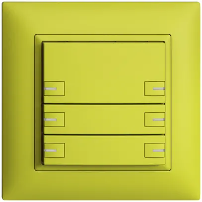 Pulsante INC KNX 6×EDIZIOdue lemon RGB con LED 