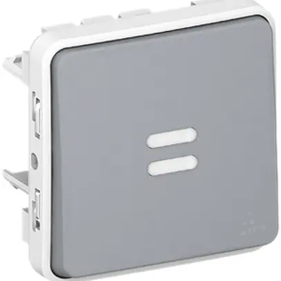 Interruttore a tempo 25s-15min.PLEXO grigio 