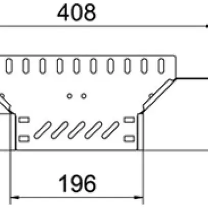 Sortie en T BET RAA 35×200mm acier galvanisé à chaud 