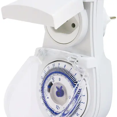 Minuteur Steffen analogique IP44 T12/T13 PE.24h avec 15min interv. 