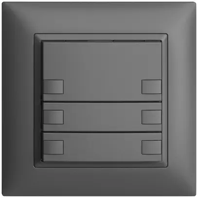 Pulsante INC KNX 6×EDIZIOdue grigio scuro RGB senza LED 